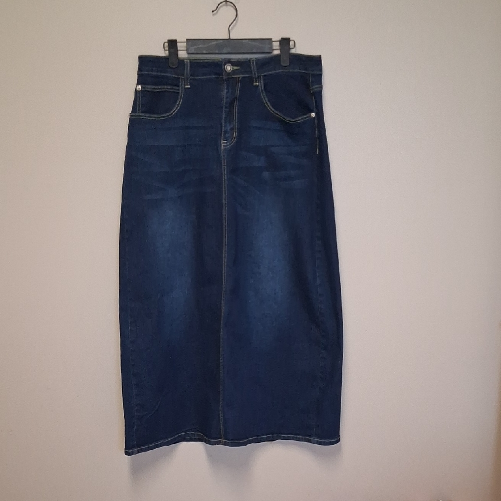 Denim Maxi Skirt